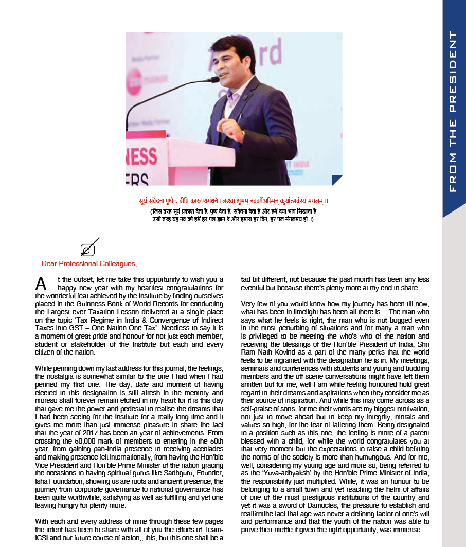 President ICSI